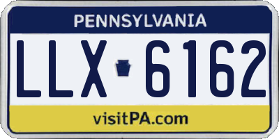 PA license plate LLX6162