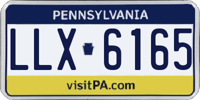 PA license plate LLX6165