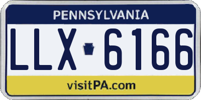 PA license plate LLX6166