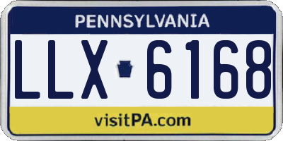 PA license plate LLX6168