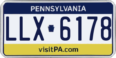 PA license plate LLX6178