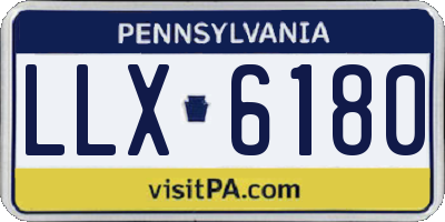 PA license plate LLX6180