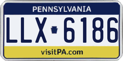 PA license plate LLX6186