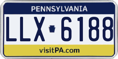 PA license plate LLX6188