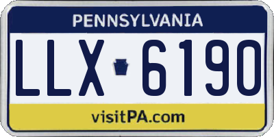 PA license plate LLX6190