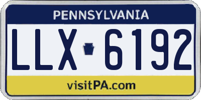 PA license plate LLX6192