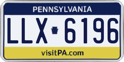 PA license plate LLX6196