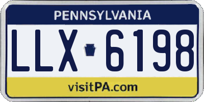 PA license plate LLX6198