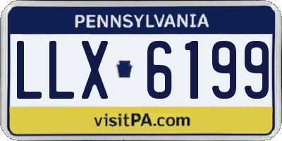 PA license plate LLX6199