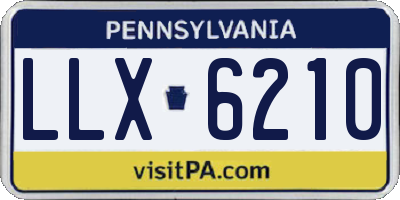 PA license plate LLX6210