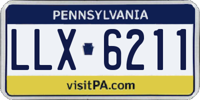 PA license plate LLX6211