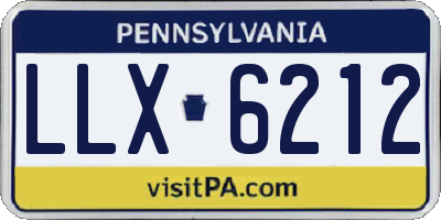 PA license plate LLX6212