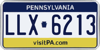 PA license plate LLX6213
