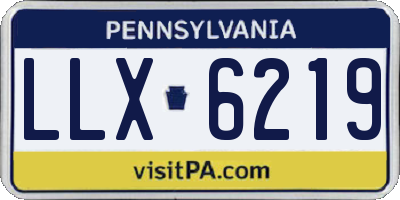 PA license plate LLX6219