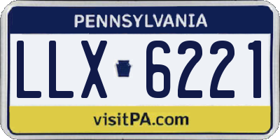PA license plate LLX6221