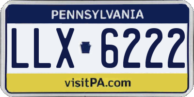 PA license plate LLX6222