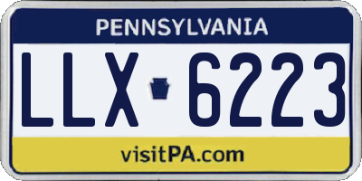 PA license plate LLX6223