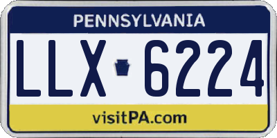 PA license plate LLX6224