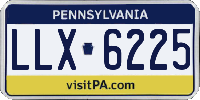 PA license plate LLX6225
