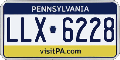 PA license plate LLX6228
