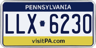 PA license plate LLX6230