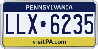 PA license plate LLX6235