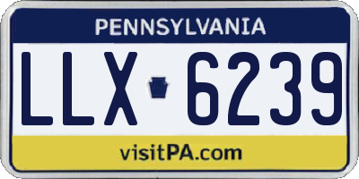 PA license plate LLX6239