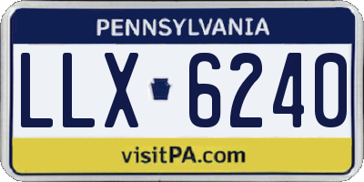 PA license plate LLX6240