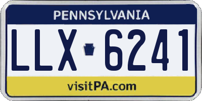PA license plate LLX6241