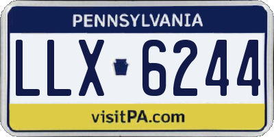 PA license plate LLX6244