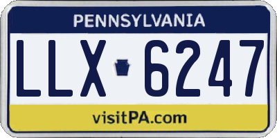 PA license plate LLX6247