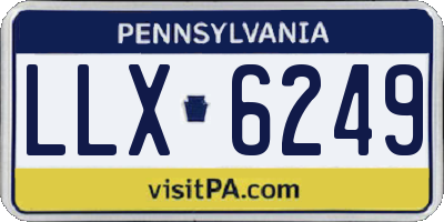 PA license plate LLX6249