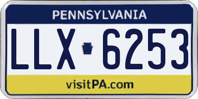 PA license plate LLX6253