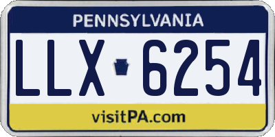 PA license plate LLX6254