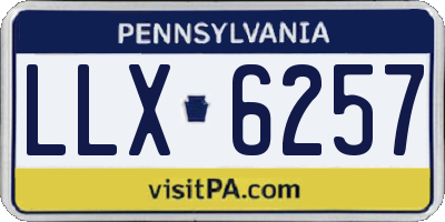 PA license plate LLX6257
