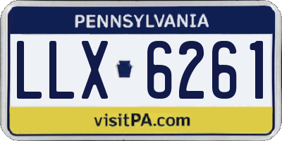 PA license plate LLX6261