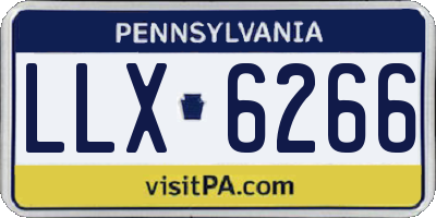 PA license plate LLX6266