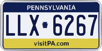 PA license plate LLX6267