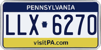 PA license plate LLX6270