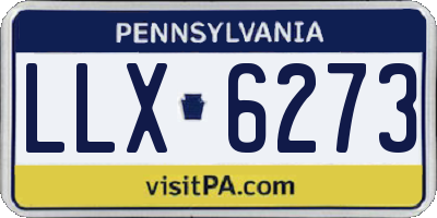 PA license plate LLX6273
