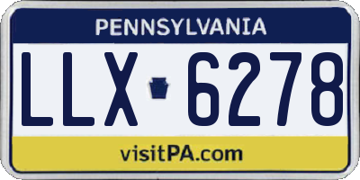 PA license plate LLX6278