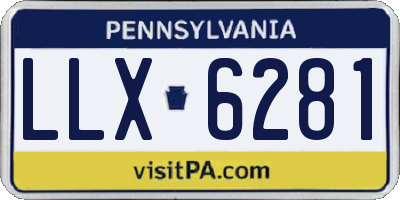 PA license plate LLX6281