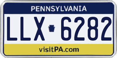 PA license plate LLX6282