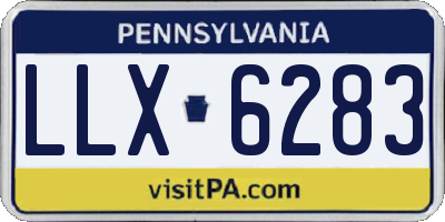 PA license plate LLX6283