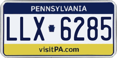 PA license plate LLX6285