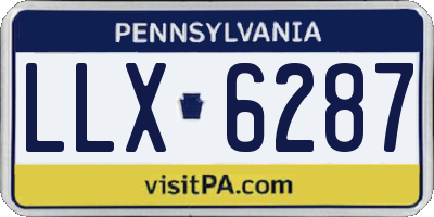 PA license plate LLX6287