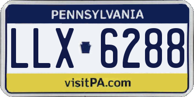 PA license plate LLX6288