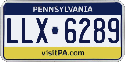 PA license plate LLX6289