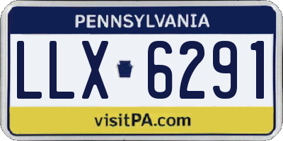 PA license plate LLX6291