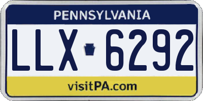 PA license plate LLX6292